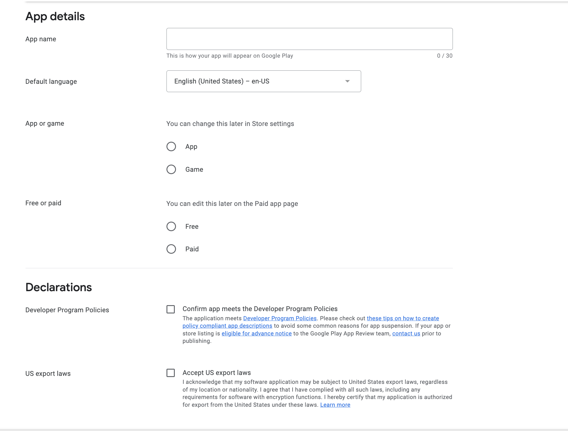 Create Application